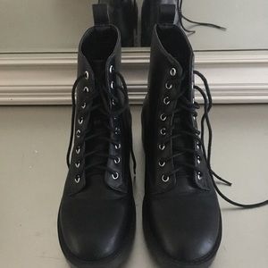 Black Combat Boots in New Condition! H&M